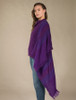 Lambswool Celtic Ruana Wrap - Purple Violet