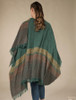 Lambswool Celtic Ruana Wrap - Mountain Green