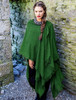 Lambswool Celtic Ruana Wrap - Emerald Green