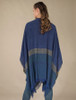 Lambswool Celtic Ruana Wrap - Cobalt Blue