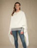 Lambswool Celtic Ruana Wrap - Cream