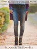 Blogger's Choice: Women's Boyfriend Merino Wool Cardigan - Tie Bow-Tie - Purple