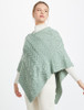 Super Soft Cable Stitch Poncho - Seafoam Green