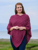 Super Soft Cable Stitch Poncho - Jam