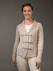 Shawl Neck Two-Tone Merino Cardigan - Oatmeal