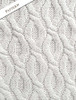 Pattern Detail of Women's Merino Wool Cable Knit Hoodie