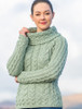 Super Soft Cowl Neck Aran - Sea Foam