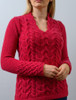 Wool Cashmere Cable V-Neck Sweater - Brambleberry
