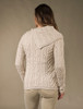 Cowl Button Neck Aran Sweater - Parsnip