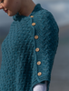 Super Soft Trellis Poncho - Irish Sea