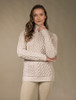 Super Soft Polo Neck Aran Sweater - Parsnip