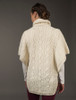 Batwing Jacket with Celtic Knot Zipper Pull - Natural White