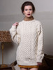 Women's Oversized Wool Cashmere Aran Sweater