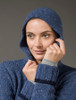 Wool Hoodie with Pouch Pocket - Blue