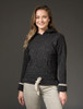 Wool Hoodie with Pouch Pocket - Black