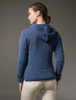 Wool Hoodie with Pouch Pocket - Blue