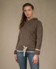 Wool Hoodie with Pouch Pocket - Brown