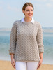 Women's Super Soft Aran Crew Neck Sweater - Toasted Oat