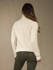 Women's Merino Ribbed Turtleneck Sweater - White