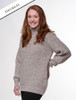 Women's Merino Ribbed Turtleneck Sweater - Oatmeal