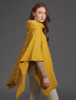 Super Soft Cowl Neck Poncho - Yellow