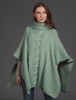 Super Soft Cowl Neck Poncho - Seafoam