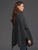 Super Soft Cowl Neck Poncho - Slate Grey