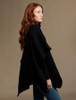 Super Soft Cowl Neck Poncho - Black