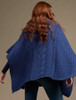 Super Soft Cowl Neck Poncho - Ink