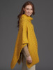 Super Soft Cowl Neck Poncho - Yellow