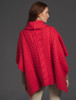 Super Soft Cowl Neck Poncho - Coral