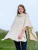 Super Soft Cowl Neck Poncho - Natural