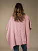 Super Soft Cowl Neck Poncho - Winter Rose