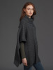 Super Soft Cowl Neck Poncho - Slate Grey