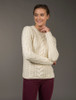 Rope Cable Crew Aran Sweater - Natural White