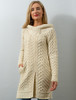 Ladies Super Soft Patch Cowl Sweater - Natural White