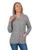 Ladies Merino Button Cardigan - Soft Grey