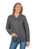 Ladies Merino Button Cardigan - Charcoal