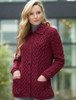 Ladies Merino Button Cardigan - Fuschia