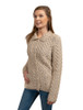 Ladies Merino Button Cardigan - Parsnip