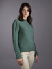 Luxury Fine Wool Aran Sweater - Sea Foam Green