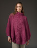 Super Soft Poncho Rib Neck - Magenta