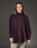 Super Soft Poncho Rib Neck - Damson