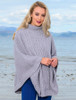 Super Soft Poncho Rib Neck - Soft Grey