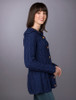 Super Soft Luxury Button-Up Flared Aran Cardigan - Ink