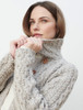 Super Soft Luxury Button-Up Flared Aran Cardigan - Toasted Oat