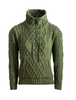 Ladies Drawstring Super Soft Sweater With Pouch Pocket - Meadow Green