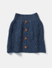 Aran Merino Mini Skirt - Denim