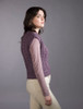 Ladies Cropped Crew Neck Aran Sweater Vest - Warm Lavender