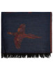 Birchdale Wool Tweed Fringed Stole - Midnight